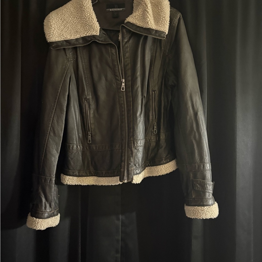 Women's Shearling Lined Leather Jacket